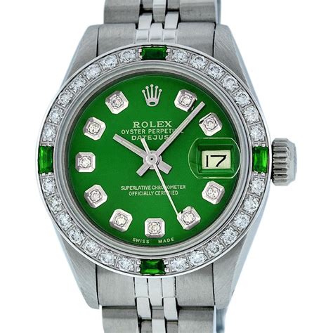 ladies Rolex green face